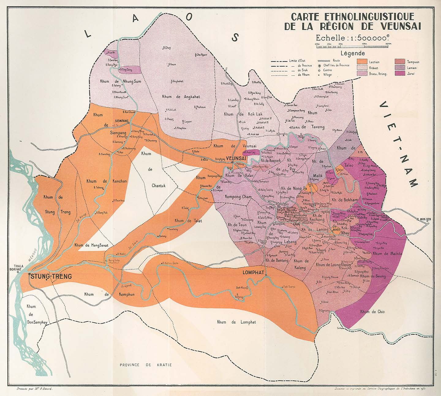 bitard - ethno-linguistic map of ratanakiri